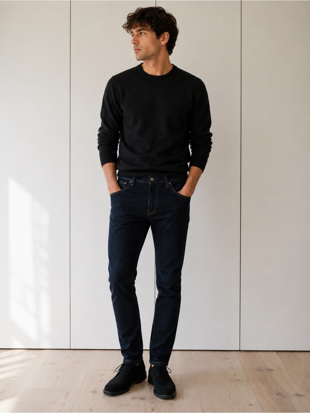 Men's Dark Blue Slim Fit Jeans - Classic Everyday Style